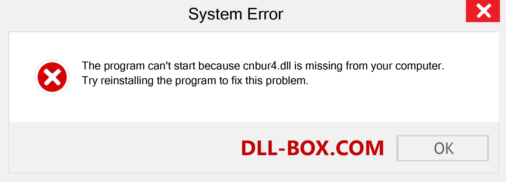  cnbur4.dll file is missing?. Download for Windows 7, 8, 10 - Fix  cnbur4 dll Missing Error on Windows, photos, images